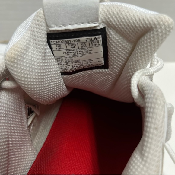 Fila Ray sneakers mens and white, size 10.5 - Picture 8 of 9